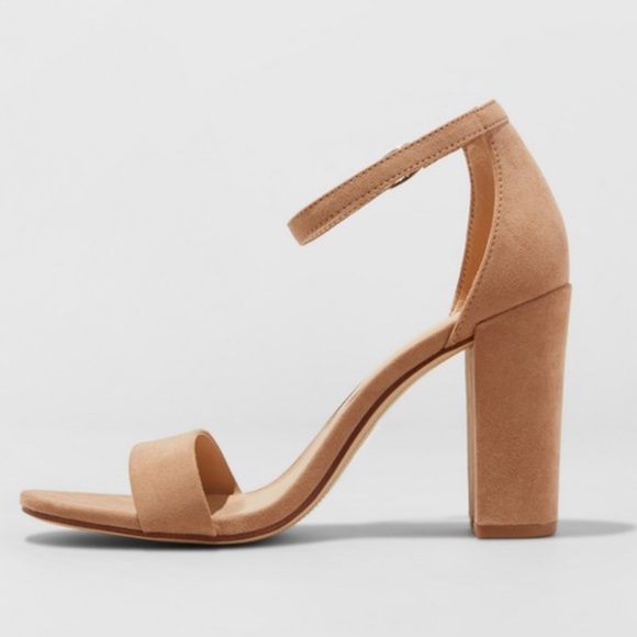 target nude block heel